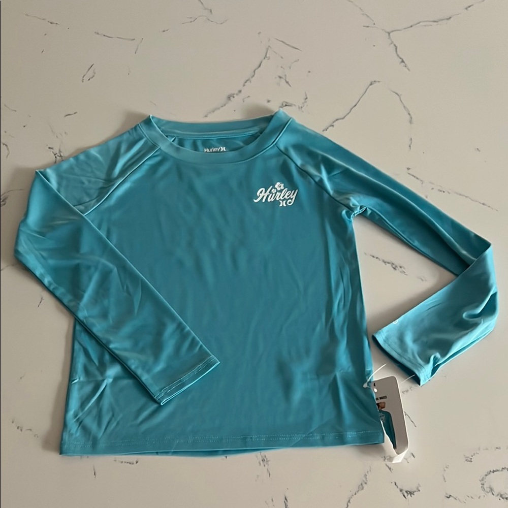 Hurley Aqua Long Sleeve Rash Guard